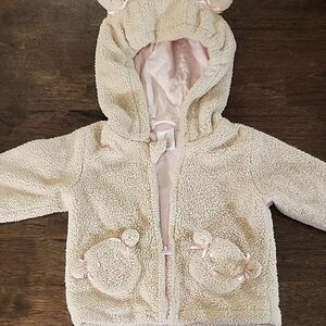 STARTING OUT Adorable Cream Teddy Bear Hoodie for Kids
